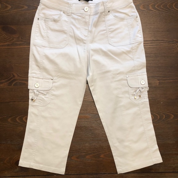 WHBM Silver Cropped Pants - Picture 2 of 16